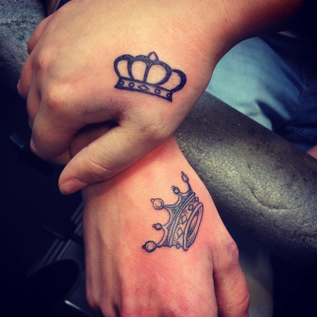 Mens Crown Tattoos.