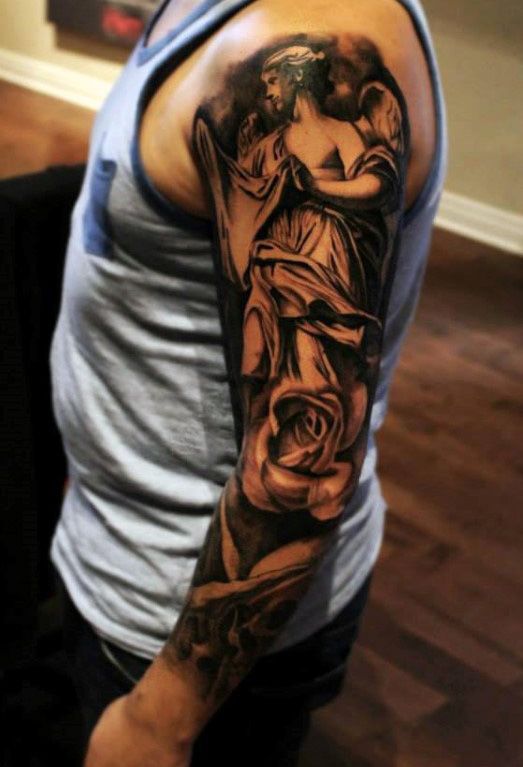 Angel Sleeve Tattoo Designs, Ideas and Meaning - Tattoos For You