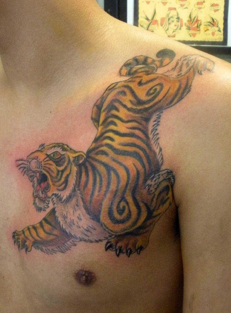 Tiger Chest Tattoo Designs, Ideas and Meaning | Tattoos For You
