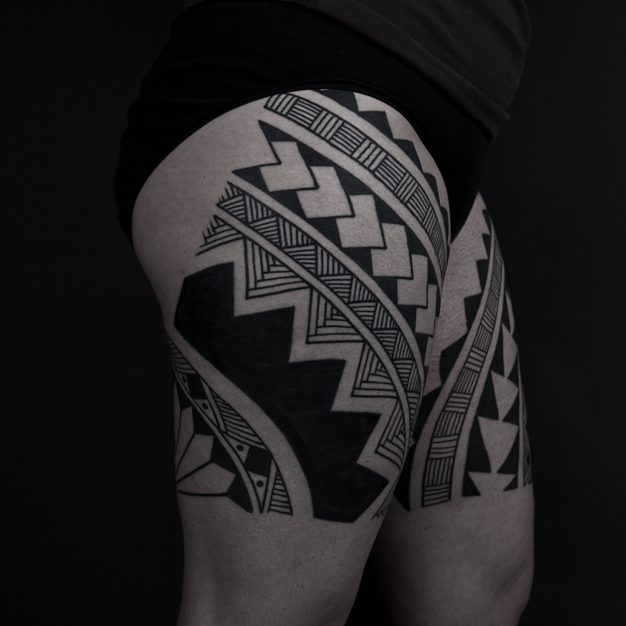 Tribal Tattoo Thigh.