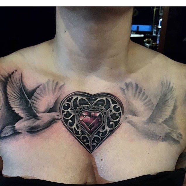 Chest Tattoos for Women Designs, Ideas and Meaning - Tattoos For You