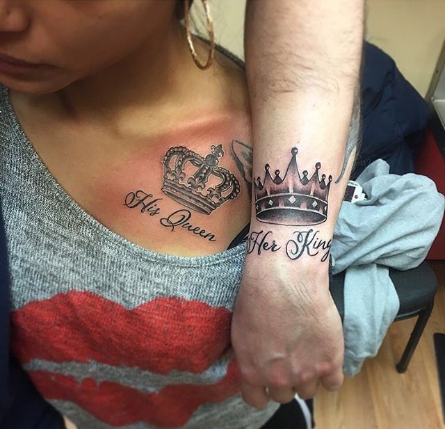 Matching King And Queen Tattoos Designs Ideas And Meaning