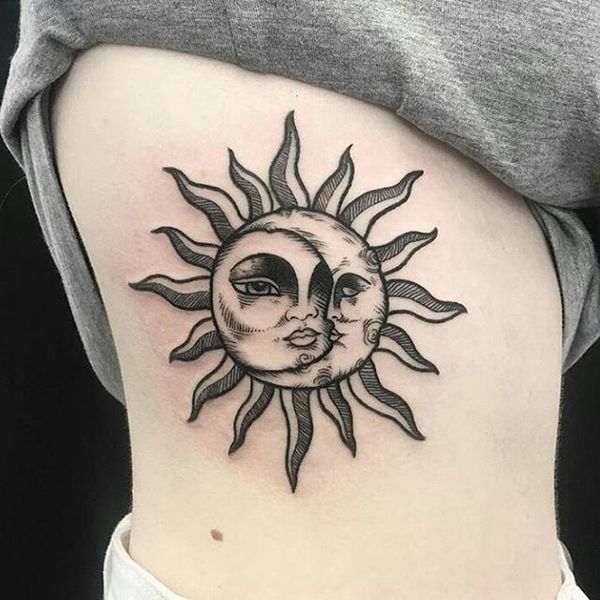 Sun and Moon Tattoo Designs, Ideas and Meaning - Tattoos For You