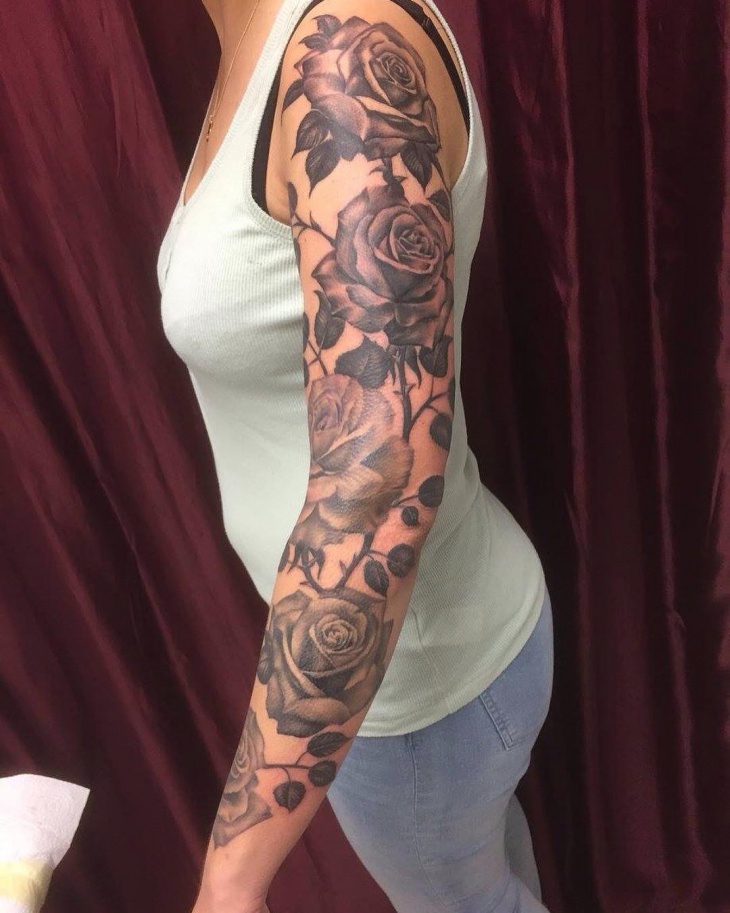 Rose Sleeve Tattoos Designs, Ideas and Meaning | Tattoos ...