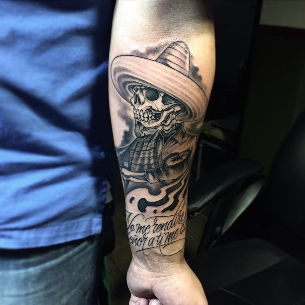 Day of the Dead Skull Tattoo