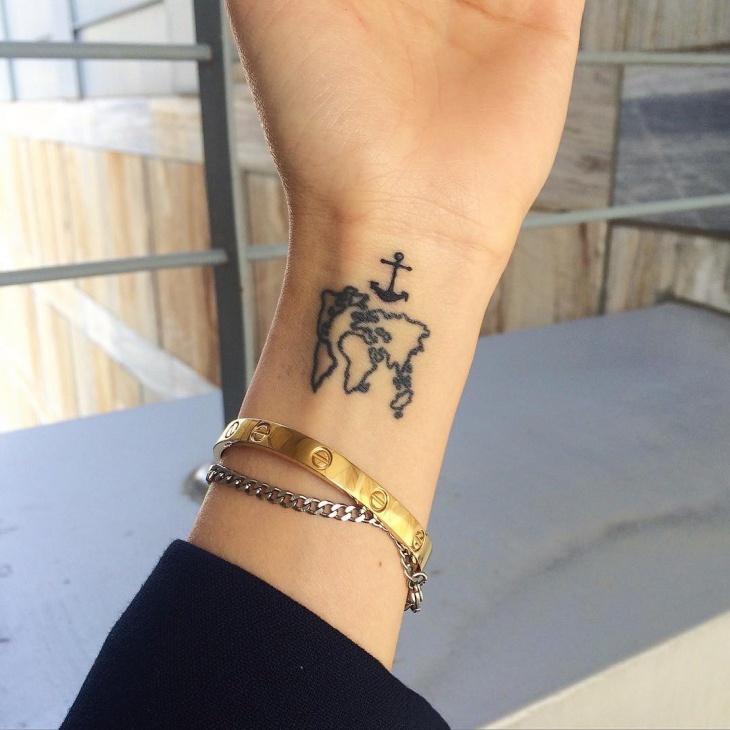 World Tattoo on Wrist Designs, Ideas and Meaning | Tattoos For You